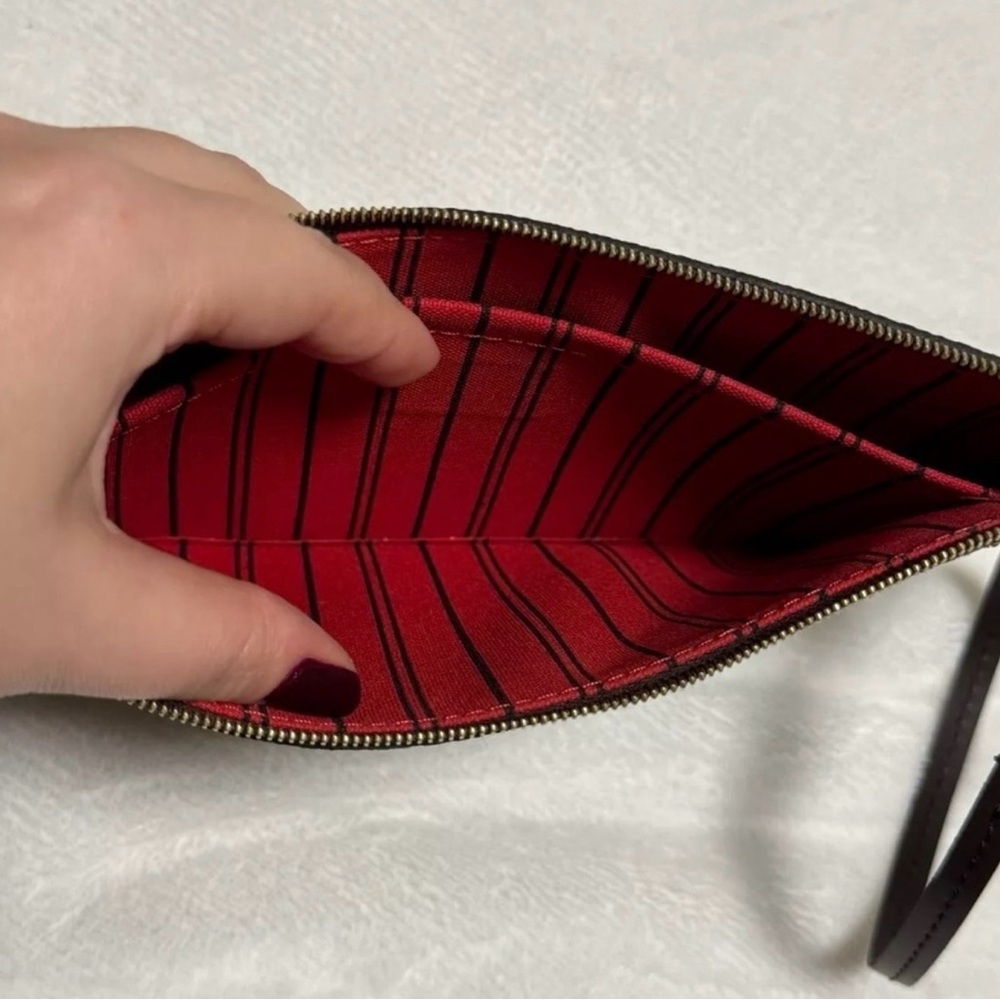 Authentic NEW Louis Vuitton Neverfull GM damier ebene wristlet pouch - Picture 9 of 10